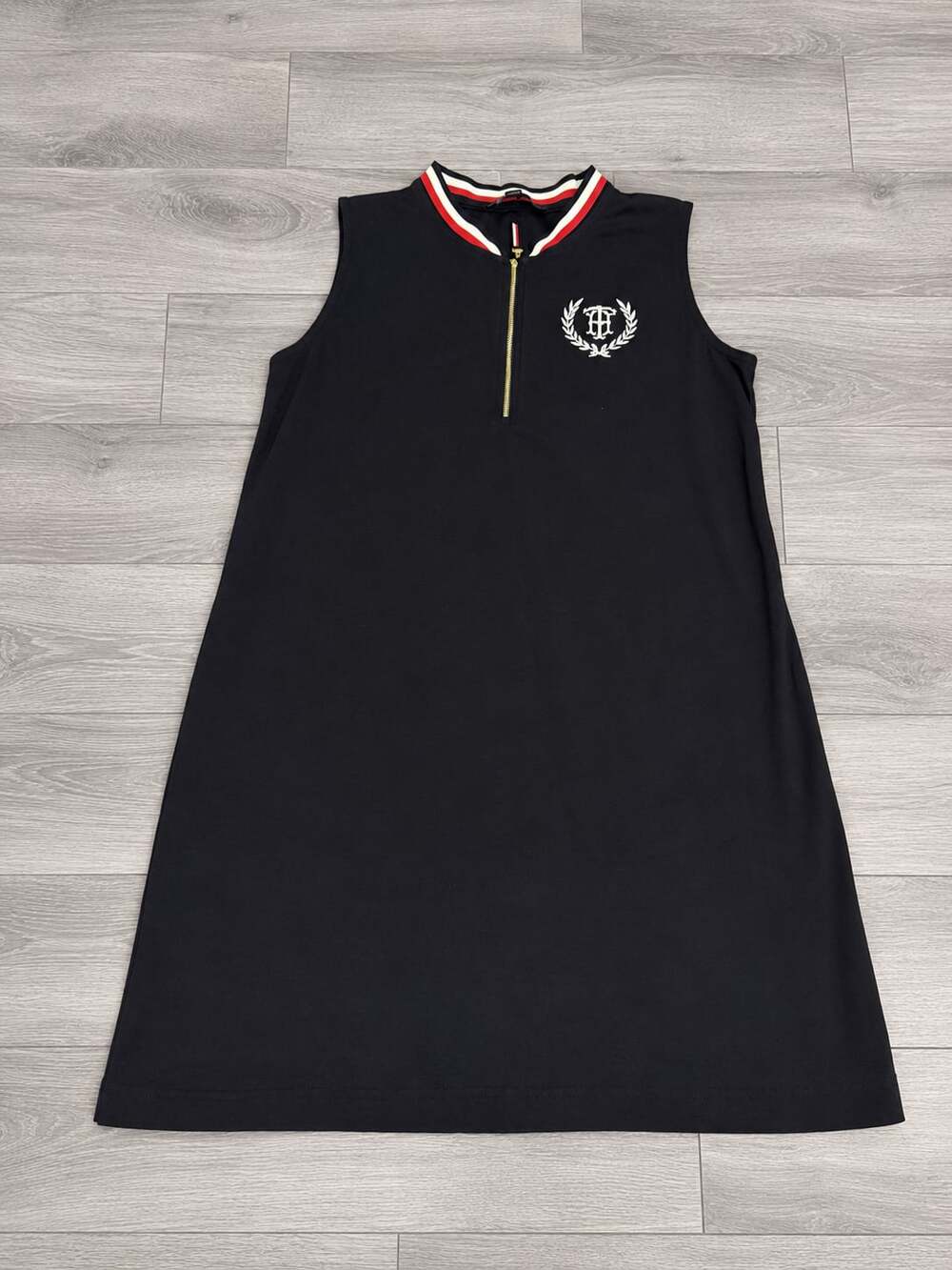 Tommy Hilfiger Sleeveless Navy Zip Polo Dress Size M